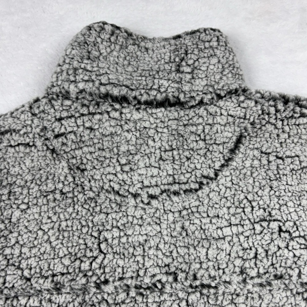 TCU Boxercraft Sherpa Sweatshirt Womens XS Gray Pullover Embroidered Chest Logo - Picture 7 of 14